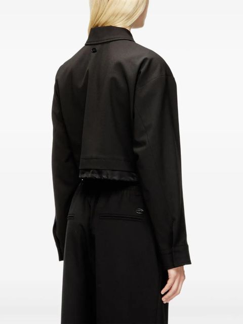 Diesel J-TING cropped zip-front jacket - Black - zdjęcie produktu nr 2