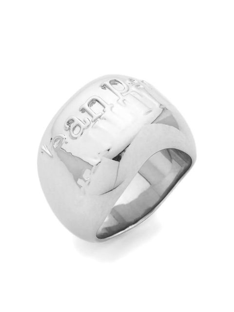 Jean Paul Gaultier engraved-logo ring - Silver - zdjęcie produktu nr 1