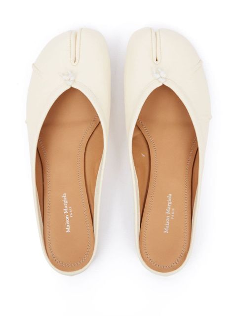 Maison Margiela Tabi leather mules - White