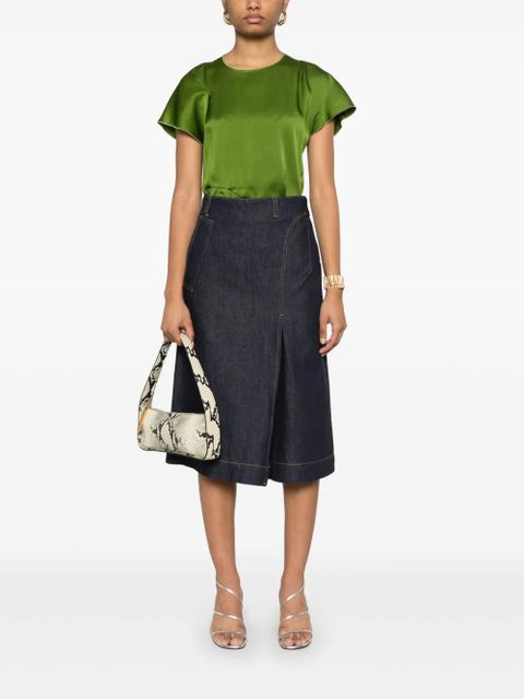 Victoria Beckham denim midi skirt - Blue - zdjęcie produktu nr 2