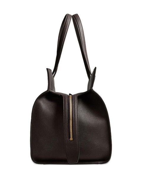 KHAITE Crosby two-handle zip-closure shoulder bag - Brown - zdjęcie produktu nr 2