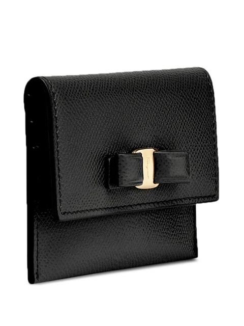 Ferragamo Vara bow-detail leather wallet - Black