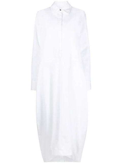 Jil Sander baggy-fit shirt maxi dress - White - zdjęcie produktu nr 1