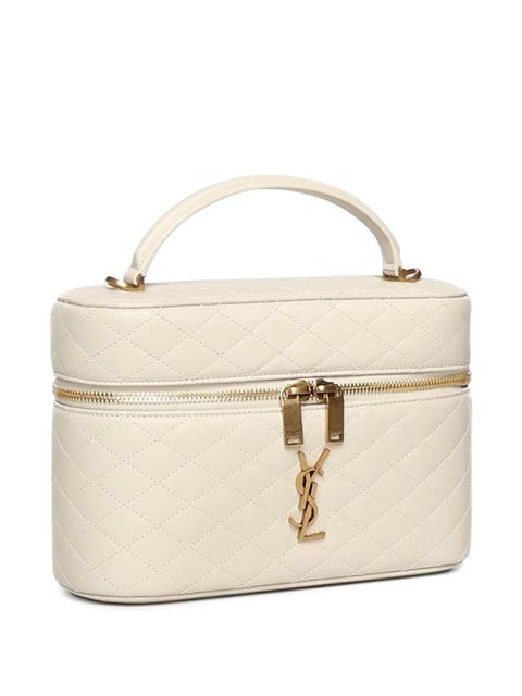 Saint Laurent large Gaby quilted leather vanity bag - Neutrals