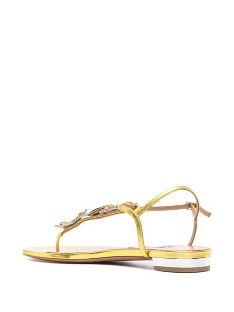 Aquazzura Gin Tonic metallic sandals - Yellow - zdjęcie produktu nr 2