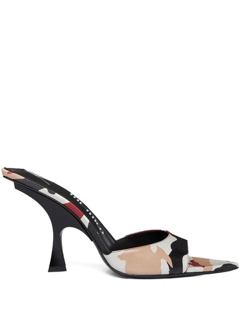 The Attico 95mm camouflage-print sandals - Neutrals - zdjęcie produktu nr 1