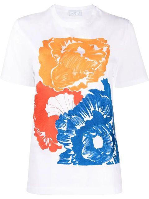 Ferragamo floral-print short-sleeved T-shirt - White - zdjęcie produktu nr 1