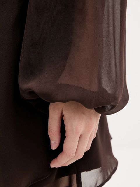 Abercrombie & Fitch sukienka kolor brązowy mini prosta KI159-6295-450