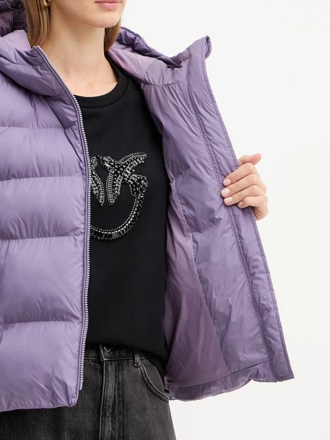 Pinko bezrękawnik kolor fioletowy zimowy 105477 A2P6