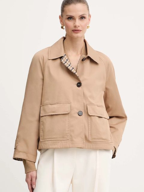 Marella płaszcz dwustronny z dodatkiem wełny kolor beżowy 2523026021200