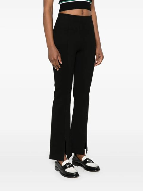 Maje split-detailed flared trousers - Black