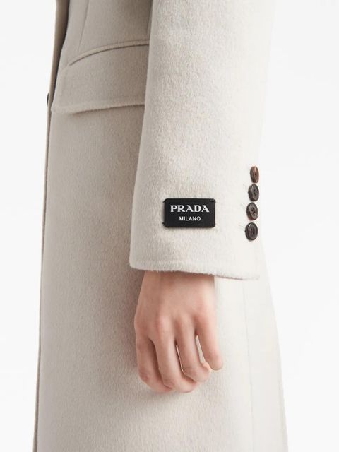 Prada single-breasted cashgora coat - White