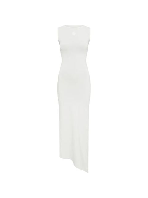 Marine Serre pearl logo asymmetrical midi dress - White - zdjęcie produktu nr 1