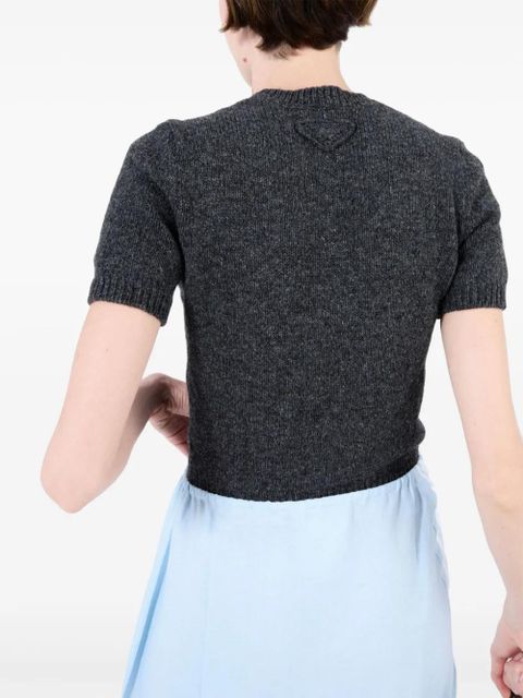 Prada short-sleeve cashmere top - Grey