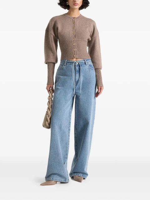 Manière De Voir ribbed button knitted cardigan - Neutrals - zdjęcie produktu nr 1