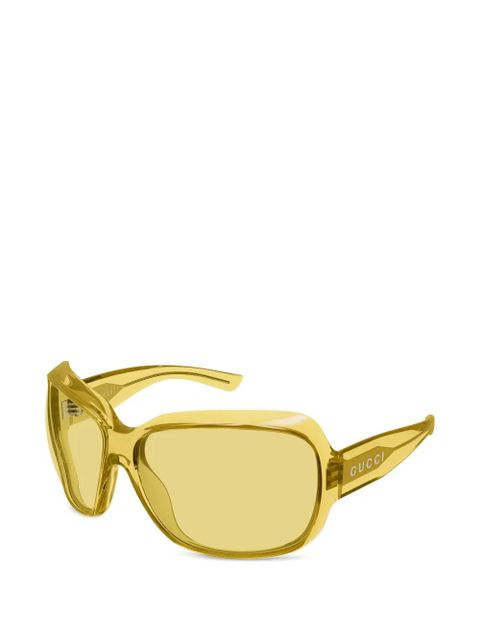Gucci Eyewear oversized geometric-frame sunglasses - Yellow - zdjęcie produktu nr 2