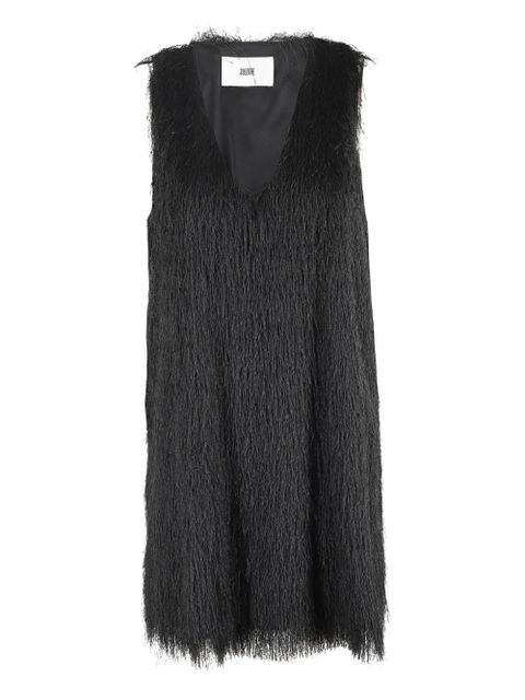 SOLOTRE fringed dress - Black - zdjęcie produktu nr 1