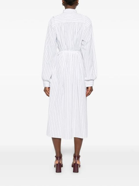 Jil Sander striped midi dress - White
