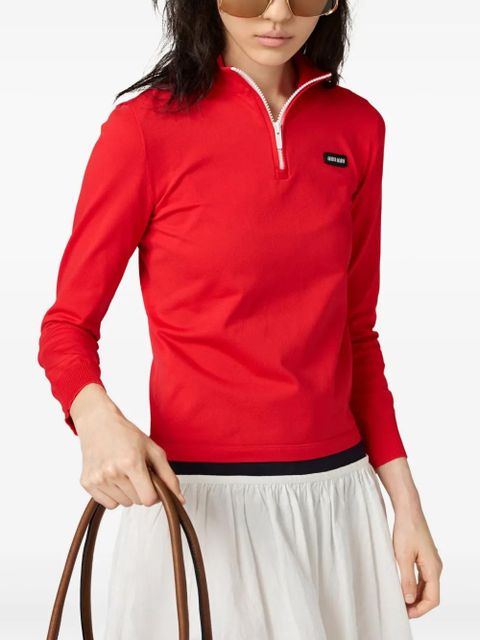 Miu Miu fine-knit jumper - Red