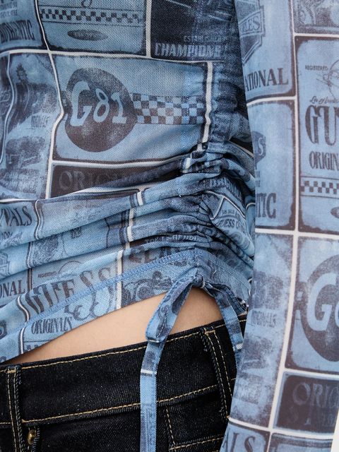 Guess Originals longsleeve kolor niebieski W5YP43 KBBF2