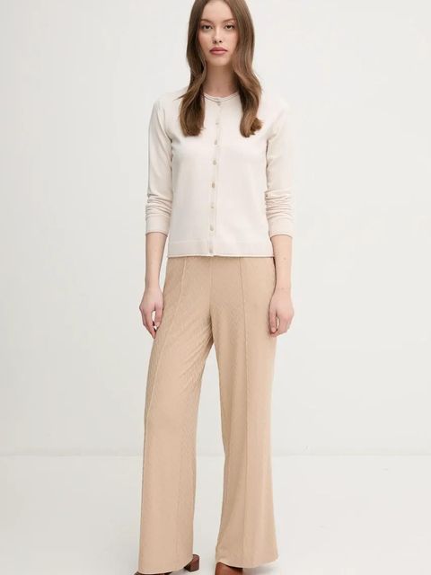 Sisley kardigan damski kolor beżowy lekki 17Q3M5203