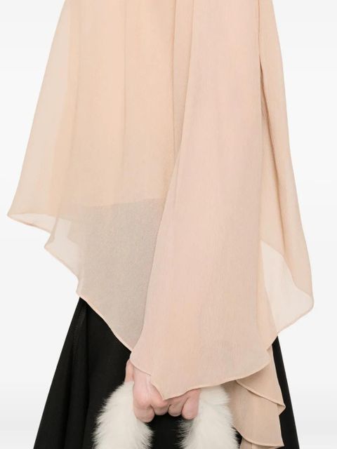 Marni asymmetric-draped blouse - Neutrals