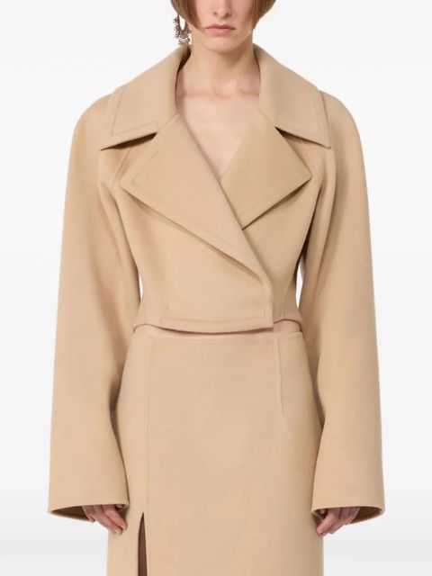 Max Mara oversized-lapel cropped jacket - Neutrals - zdjęcie produktu nr 2