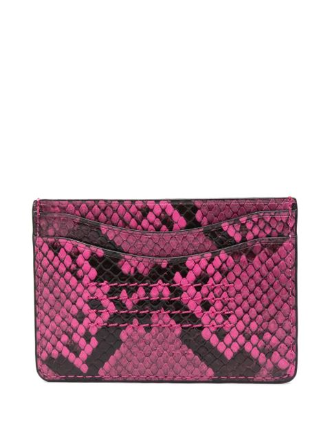 GANNI snake-effect logo cardholder - Pink - zdjęcie produktu nr 2