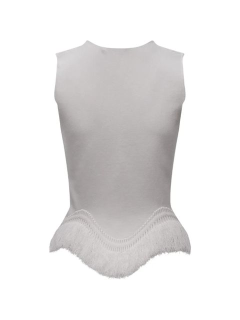 Ulla Johnson Koa fringed-trim top - White - zdjęcie produktu nr 2
