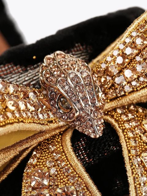 Kurt Geiger London klapki Kensington Bow Flat Sdl damskie kolor czarny 655735689