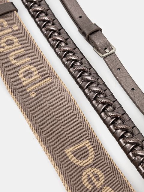 Desigual torebka HALF LOGO TROKEL DARK SILVE kolor srebrny 25WAXPAQ