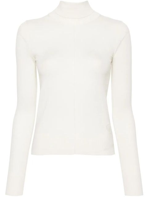 Chloé logo-embroidered roll-neck jumper - White - zdjęcie produktu nr 1