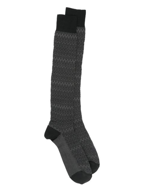Missoni zigzag knee-high socks - Black