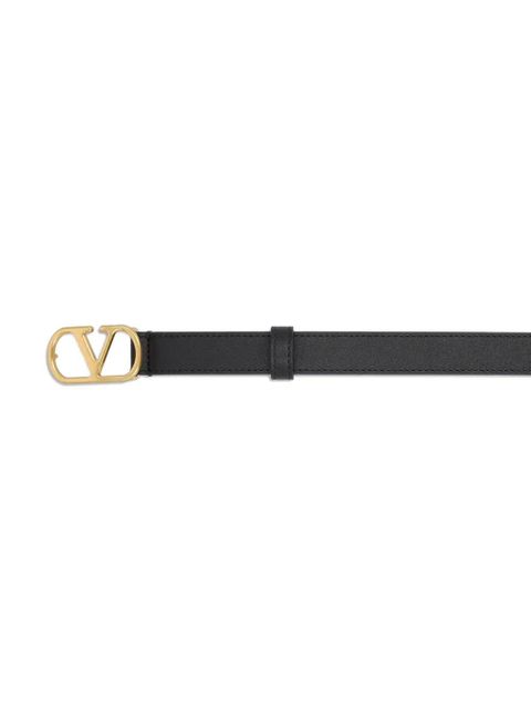 Valentino Garavani Vlogo Signature leather belt - Black