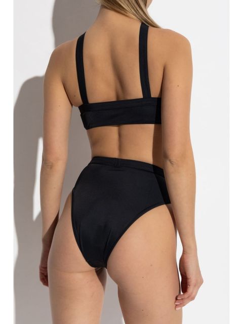 Versace high cut bikini bottom - Black