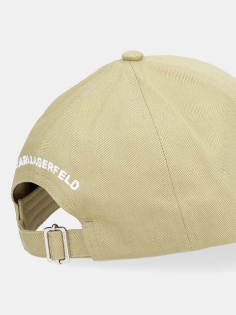 Karl Lagerfeld czapka z daszkiem bawełniana K/SIGNATURE kolor zielony B1W33009 - zdjęcie produktu nr 2