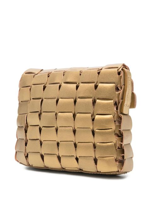 DRAGON DIFFUSION woven leather shoulder bag - Gold
