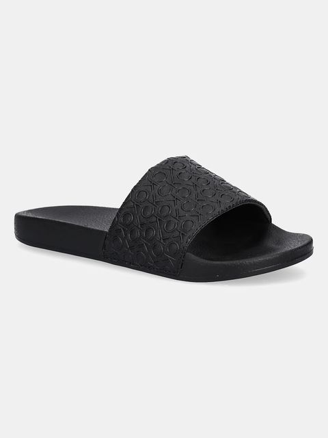 Calvin Klein Jeans klapki POOL SLIDE MONO damskie kolor czarny HW0HW02541 - zdjęcie produktu nr 1