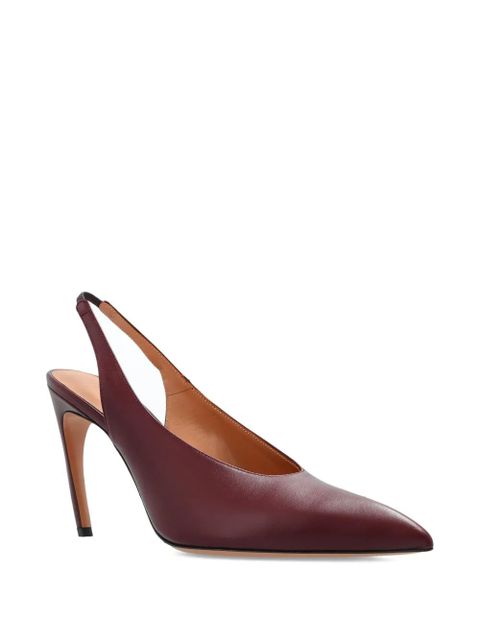 The Attico 11mm slingback pointed-toe pumps - Red - zdjęcie produktu nr 2
