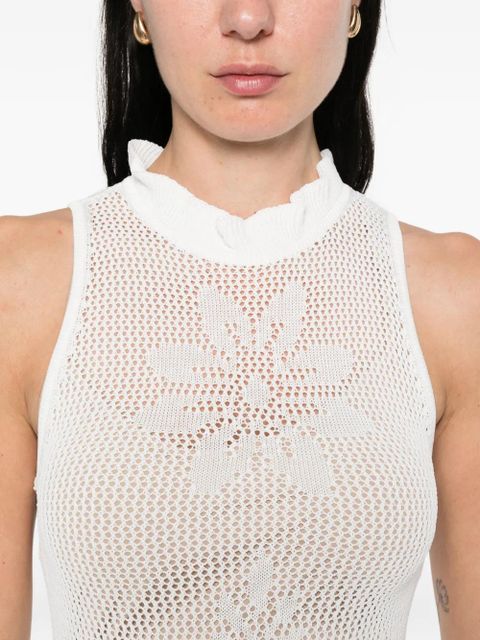 TWINSET floral sleeveless maxi dress - White