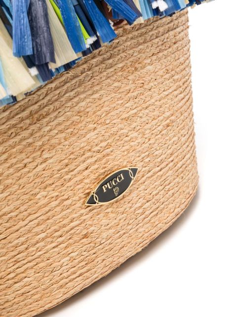 PUCCI Puccing fringed beach bag - Neutrals