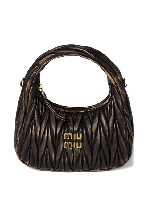Miu Miu Wander matelassé leather shoulder bag - Brown - zdjęcie produktu nr 1
