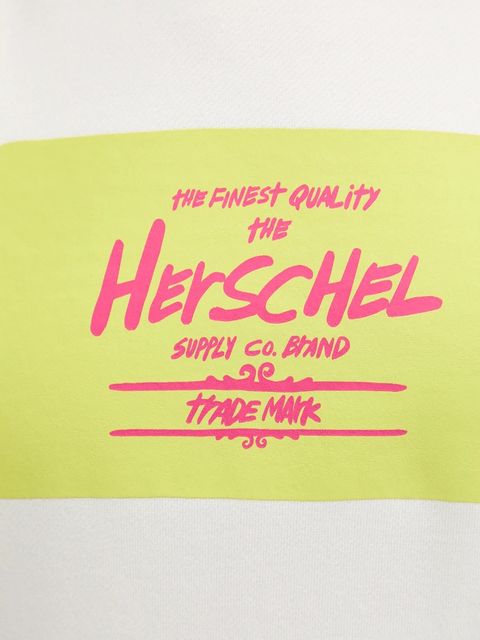 Herschel bluza bawełniana kolor beżowy z nadrukiem 50550-05977