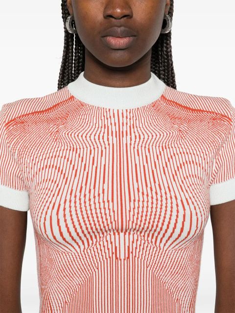 Jean Paul Gaultier The Morphing Pinstripes T-shirt - Green