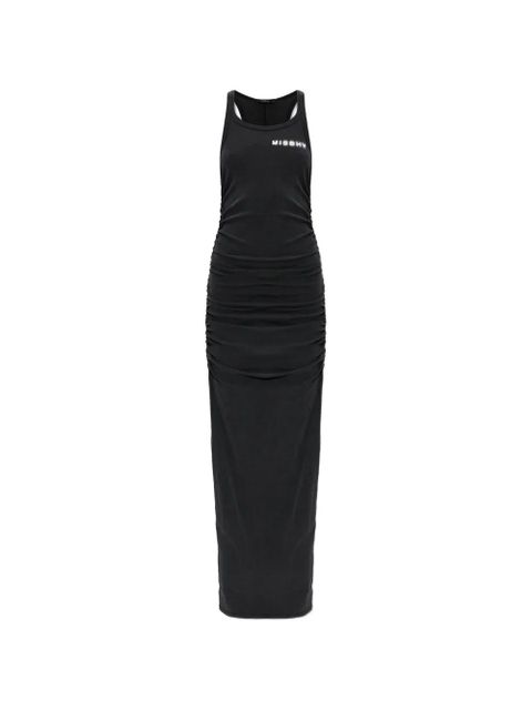 MISBHV logo-print ruched dress - Black - zdjęcie produktu nr 1