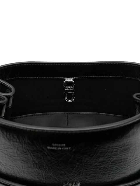 TOTEME belted naplack-leather bucket bag - Black