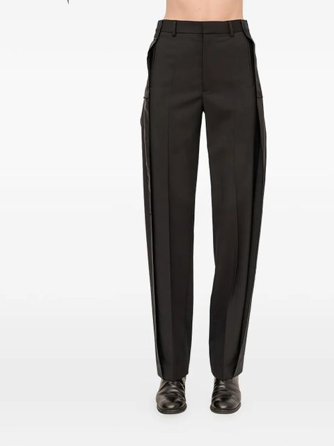 MM6 Maison Margiela satin-panel trousers - Black - zdjęcie produktu nr 1