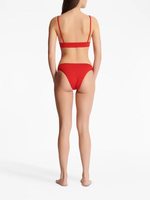 Balmain logo-embellished bikini set - Red