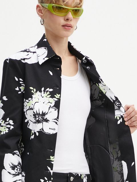 Moschino Jeans kurtka jeansowa damska przejściowa oversize