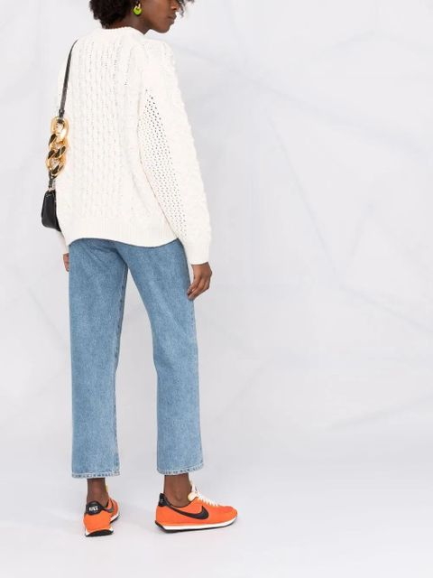 LouLou de Saison cable knit jumper - White